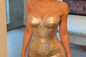 Kylie Jenner Just Snuck Into the Golden Globes in a Shimmering Hourglass Gown—See All the Pics