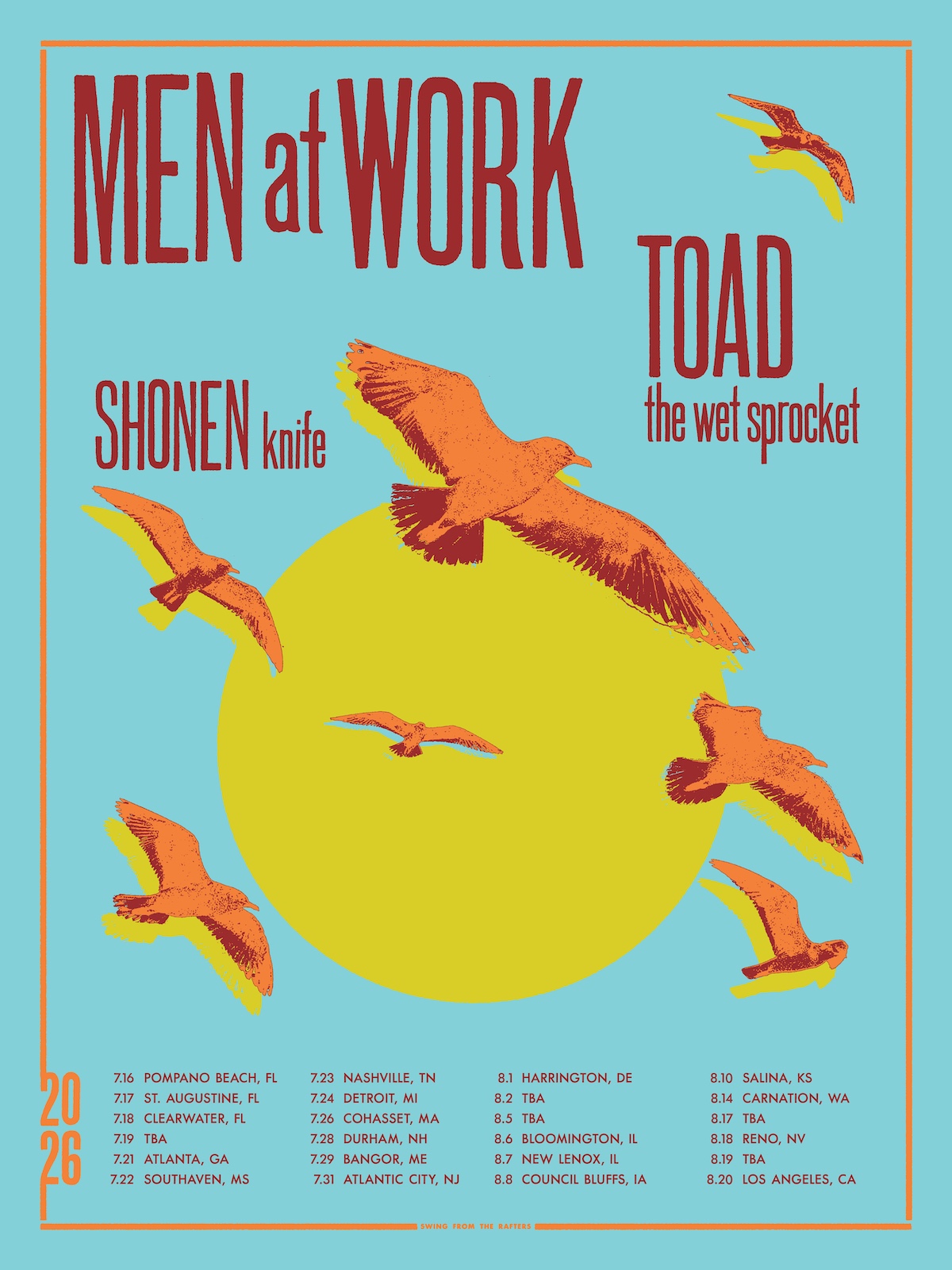 Men at Work tour poster 2026