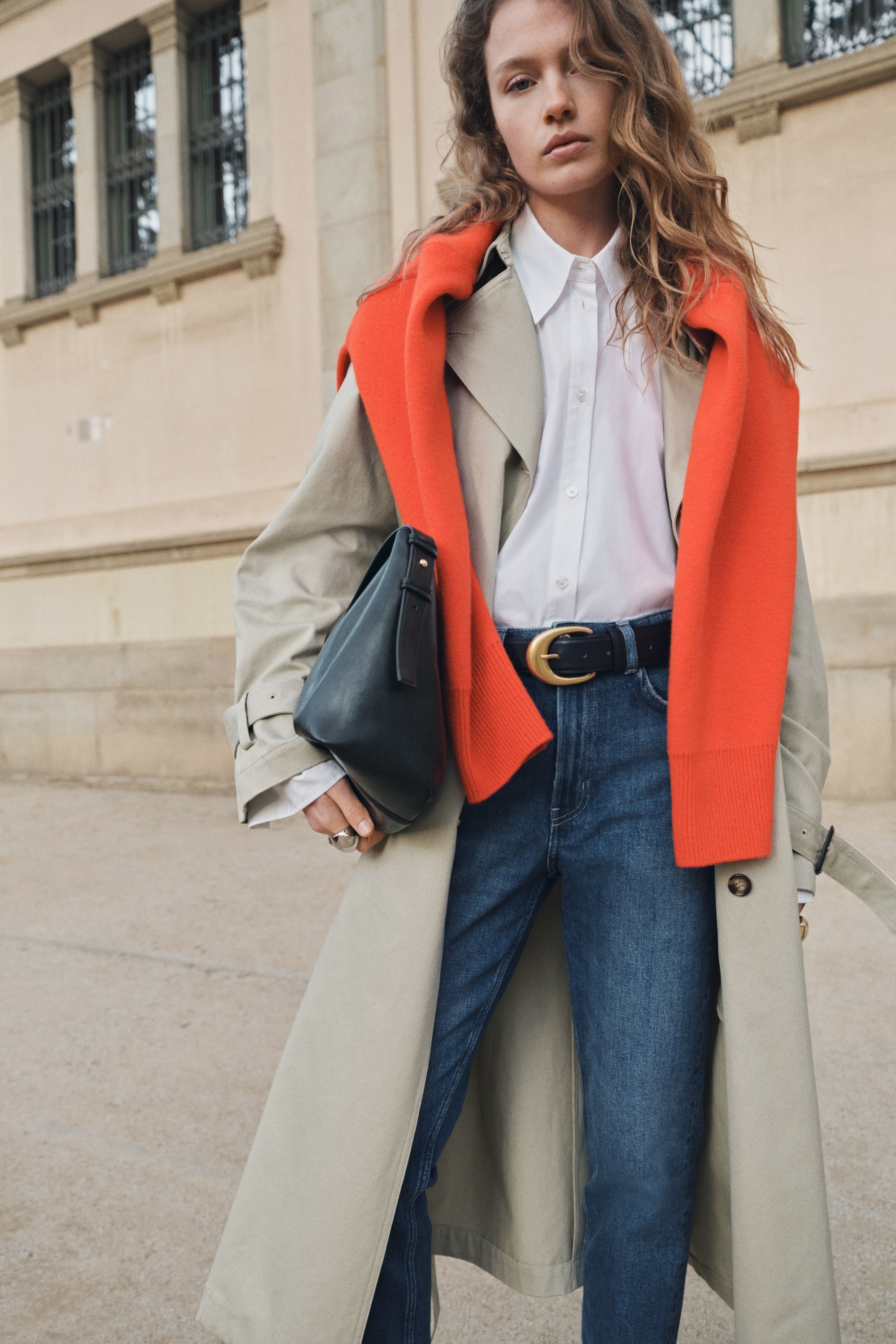 Slim Straight High Ankle Jeans - Denim Blue