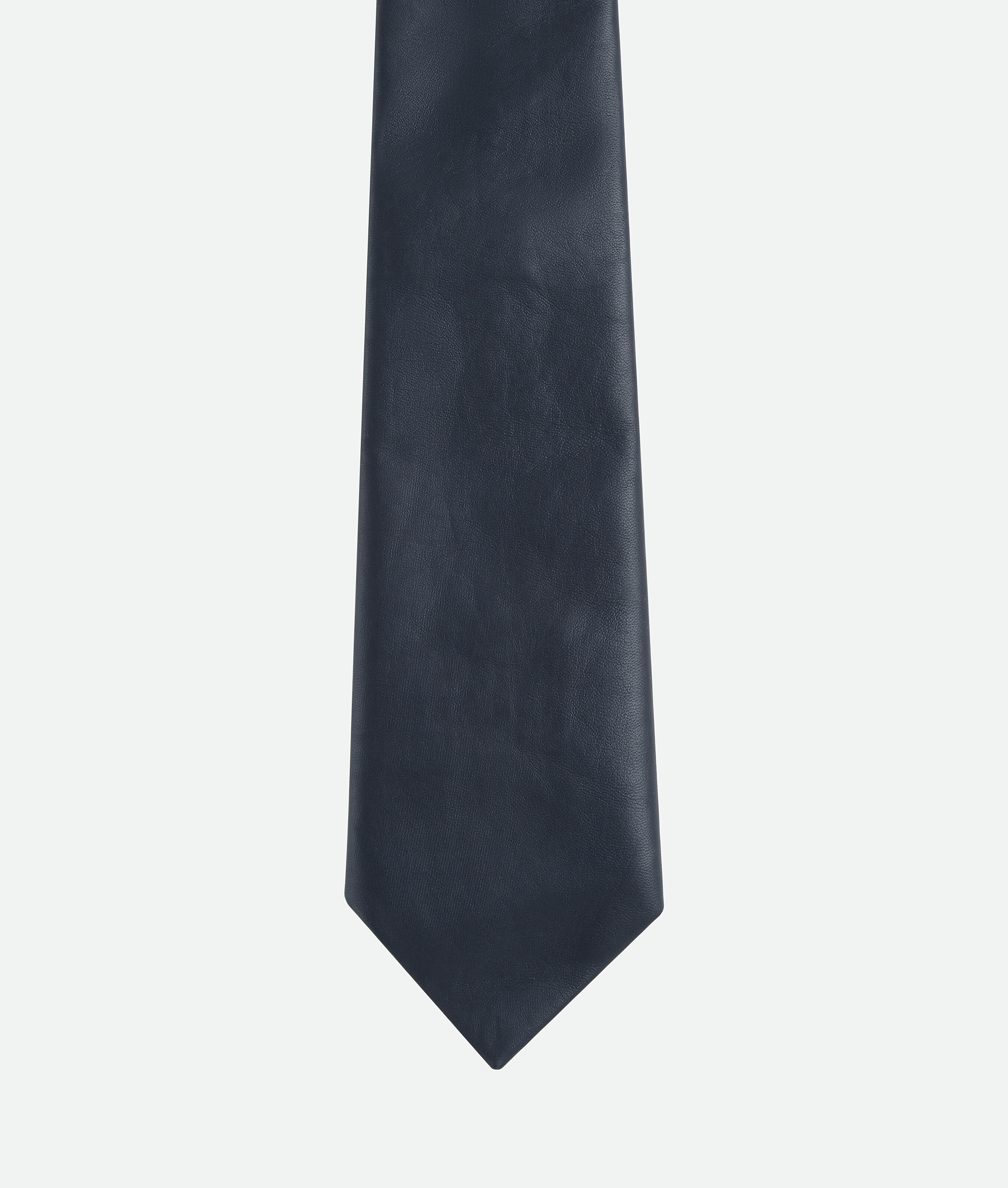 Men's Smooth Leather Tie in Shadow
