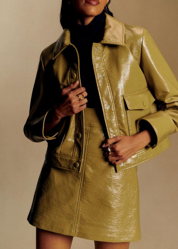 Neli Skirt - Olive - Organic Cotton - S&amp;eacute;zane