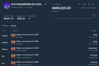 Someone made a ton of money betting on Maduro’s capture