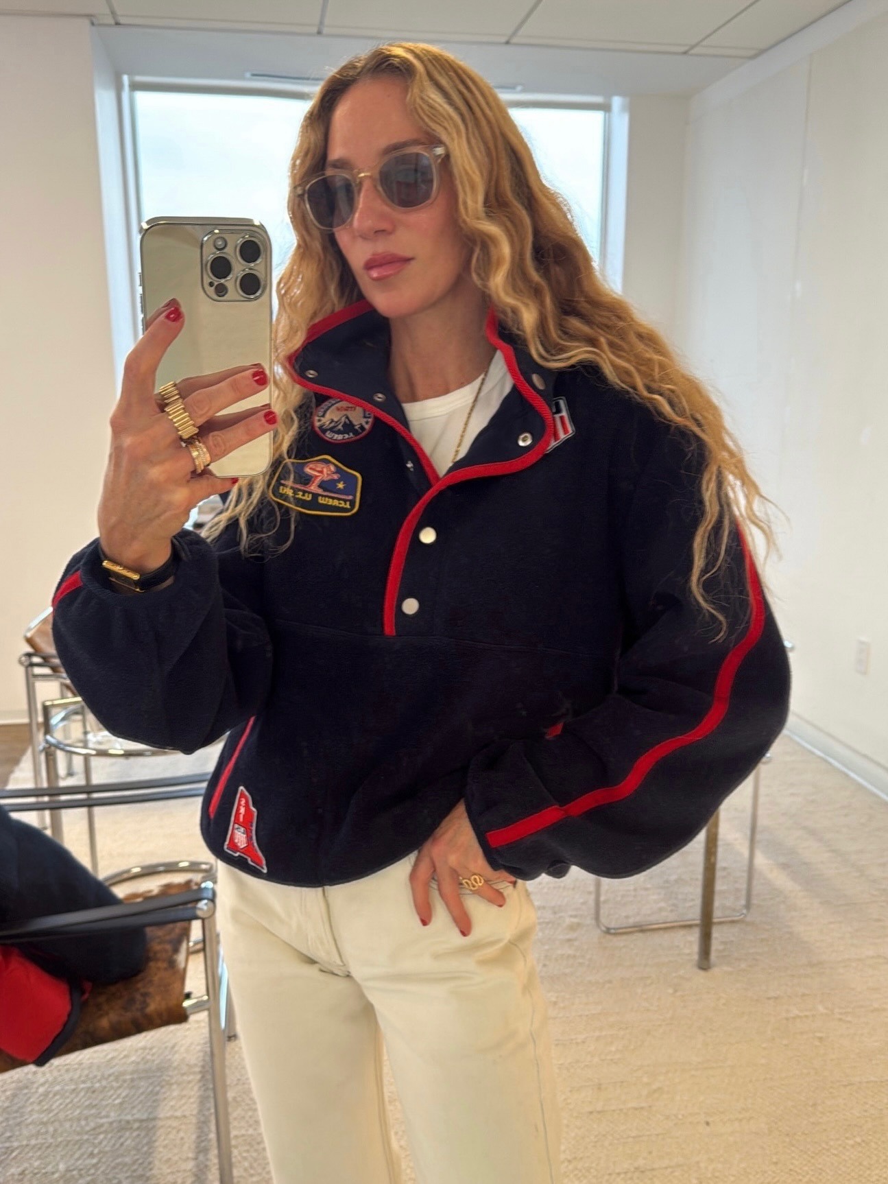 Olympia Gayot styling pieces from the J.Crew x U.S. Ski and Snowboard collection.