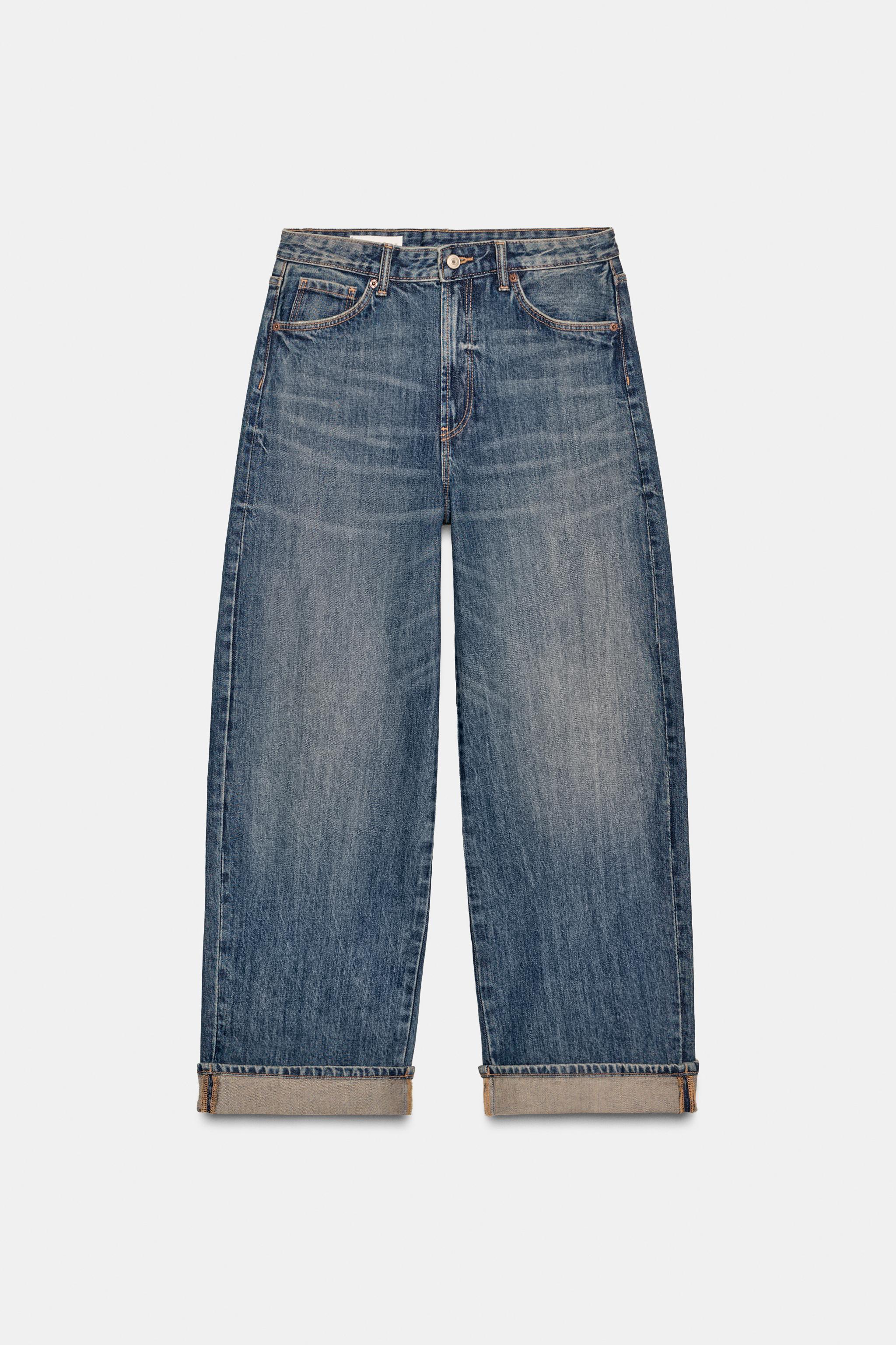 Trf Baggy Folded Mid-Rise Jeans