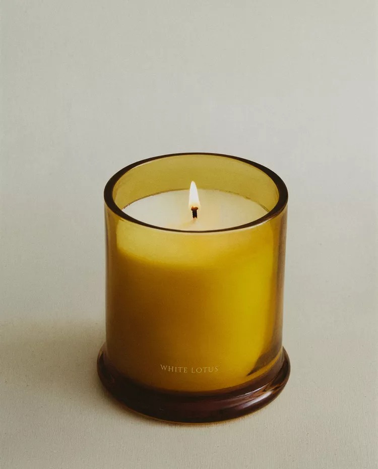 zarahome, White Lotus Scented Candle