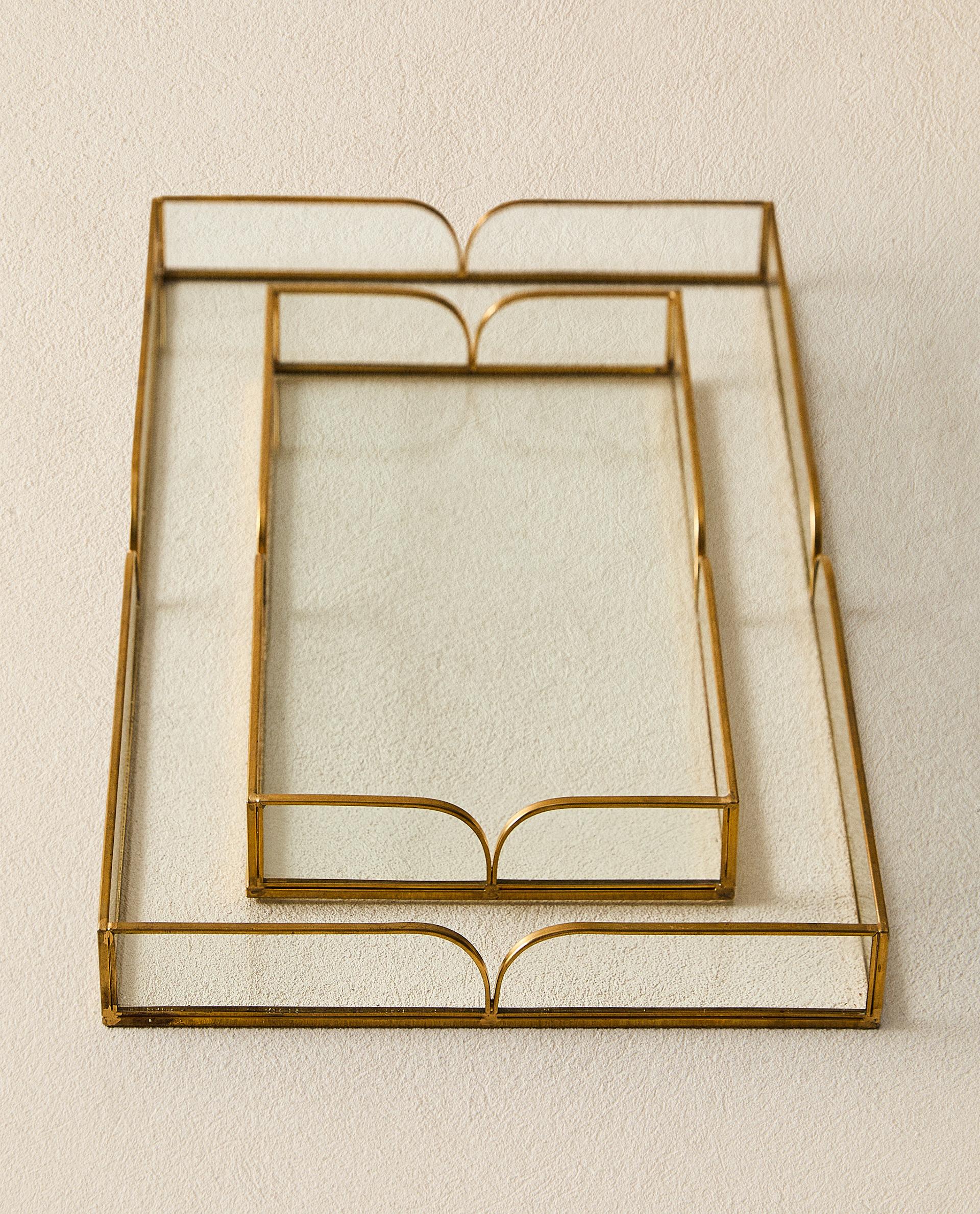 Glass and Metal Tray