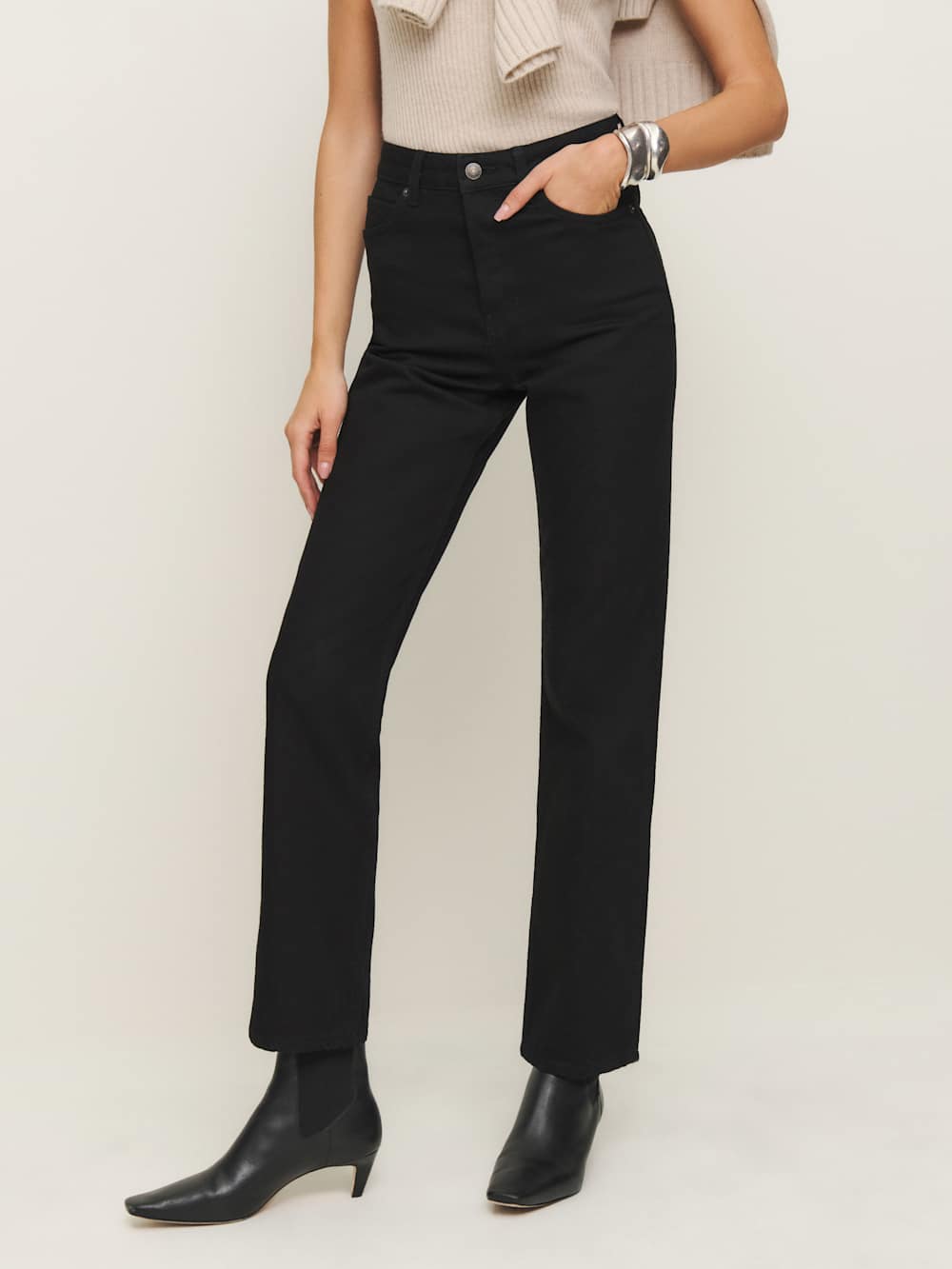 Cynthia High Rise Straight Jeans