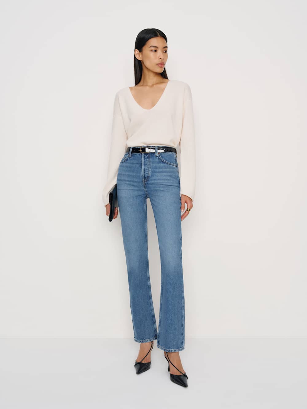 Cynthia High Rise Straight Jeans