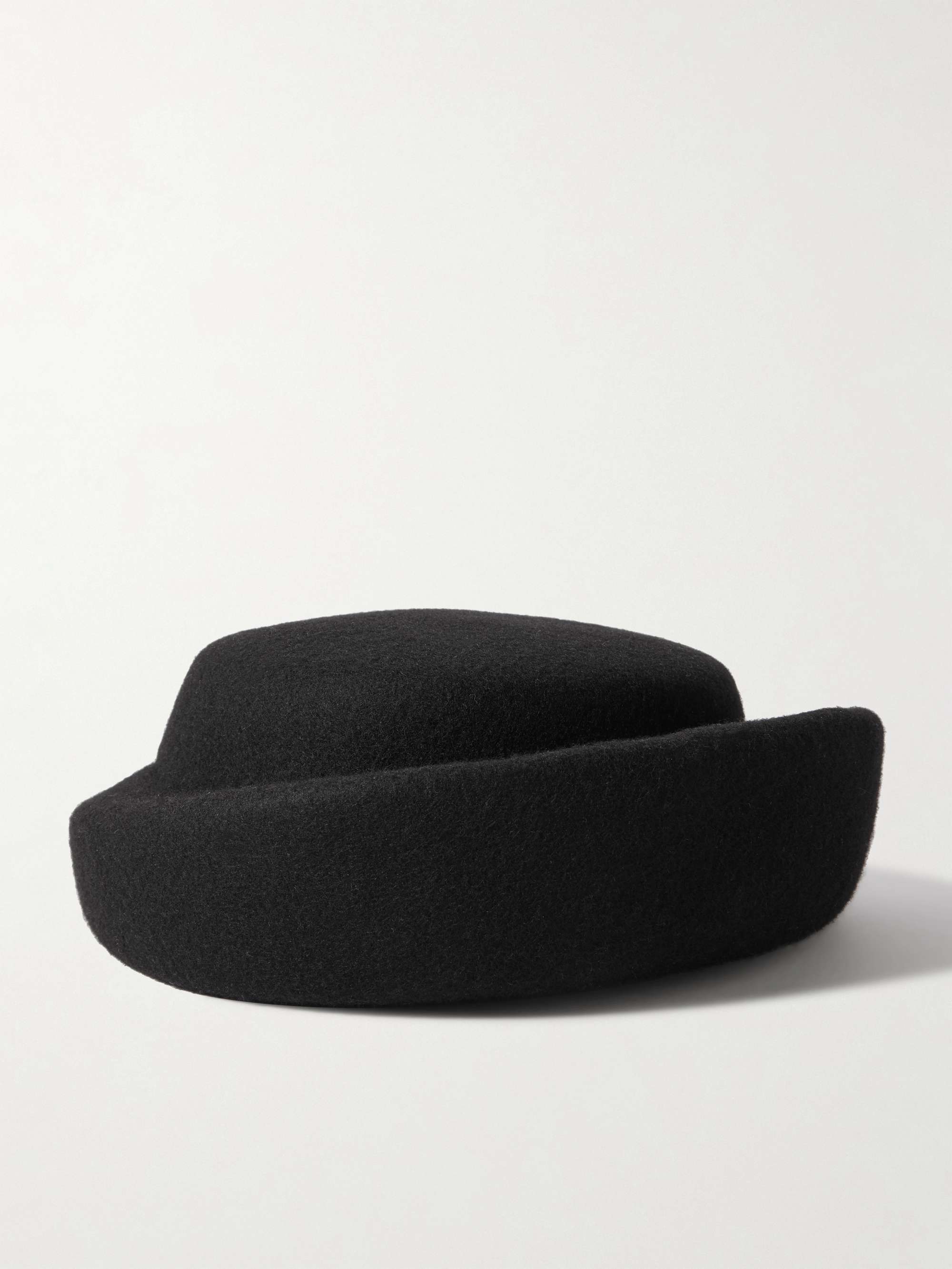 Laura Wool-Felt Pillbox Hat