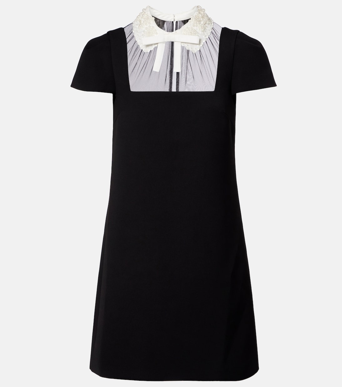 Self-Portrait Bow-detail Cr&amp;ecirc;pe Minidress