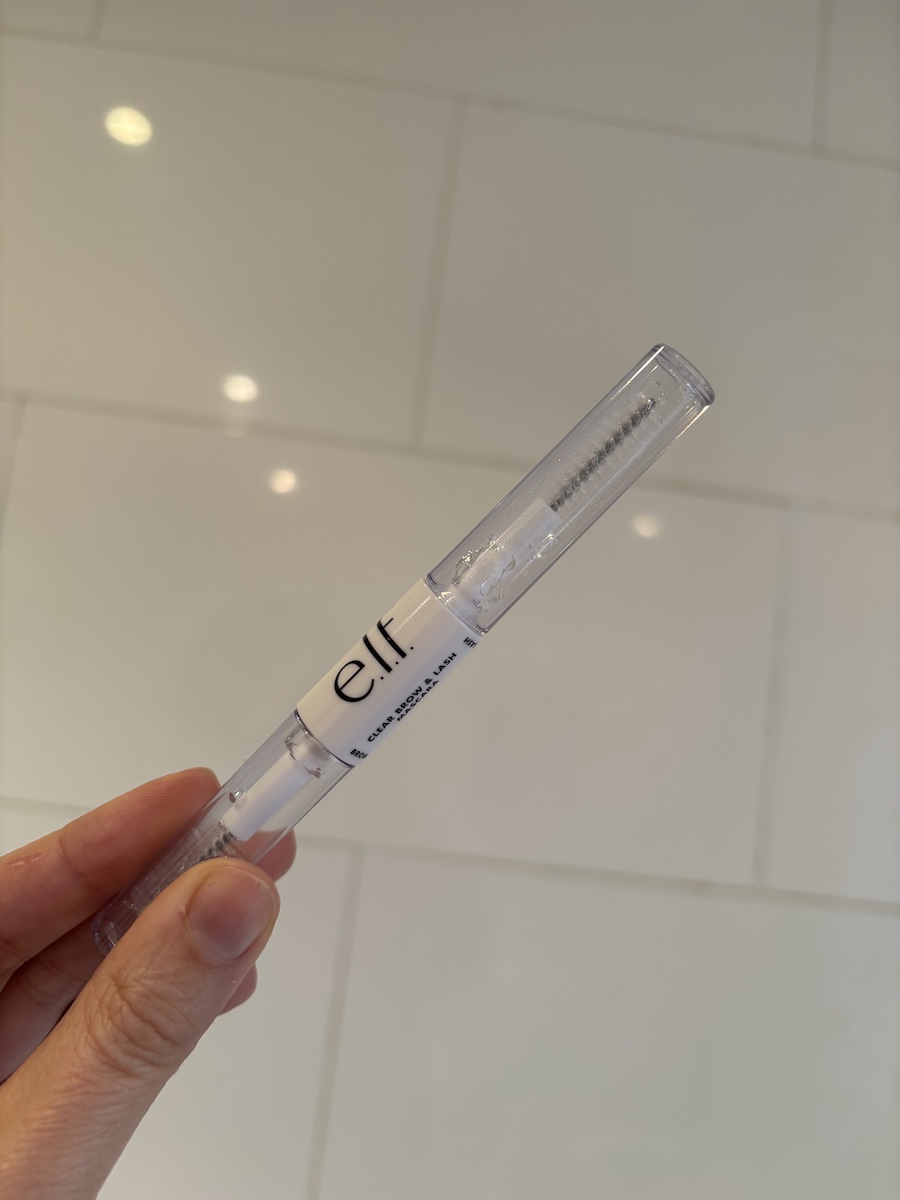 Mica Ricketts testing elf clear mascara