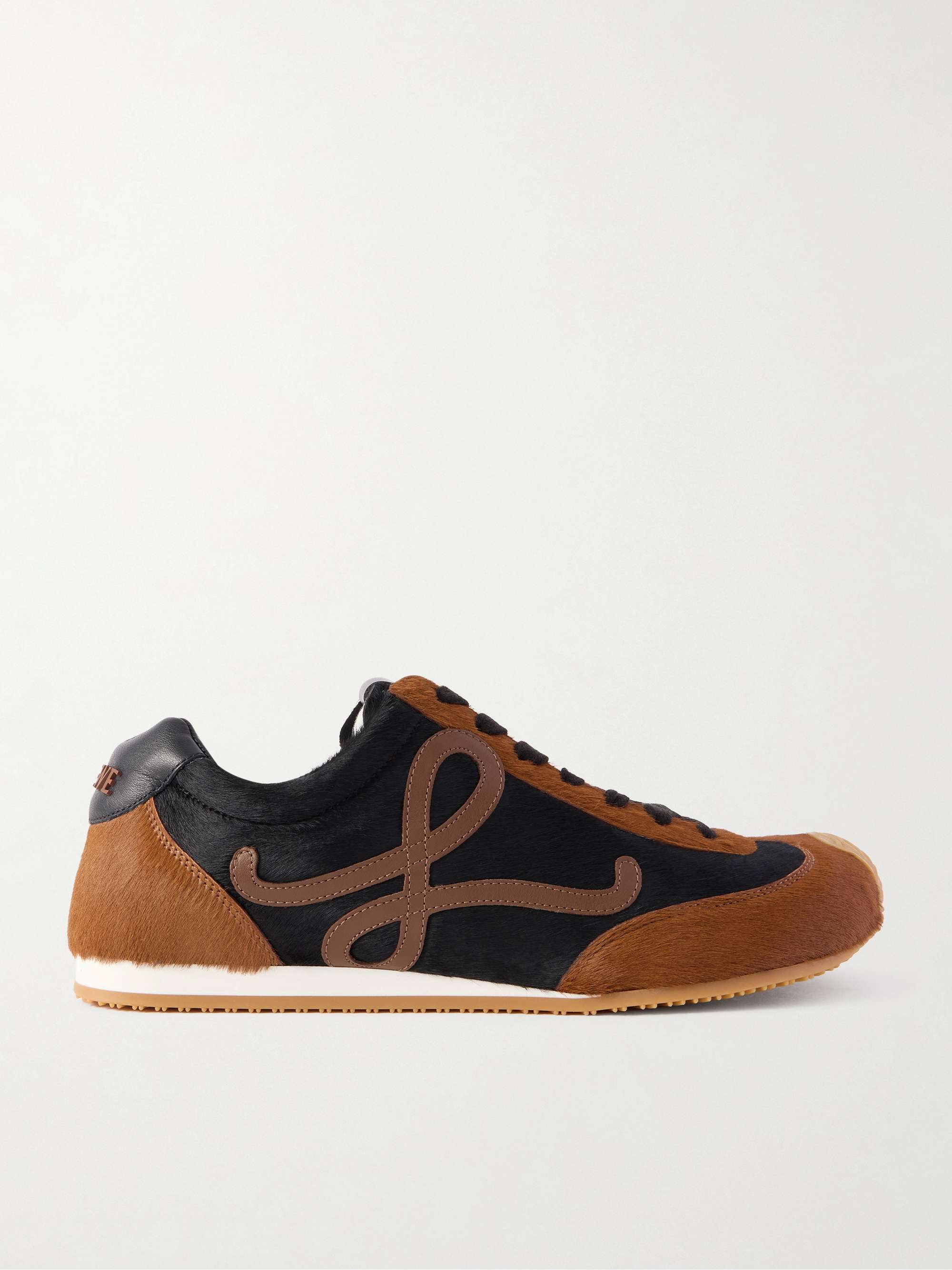 Ballet Runner 2.0 Logo-Appliqu&amp;eacute;d Leather and Suede Sneakers