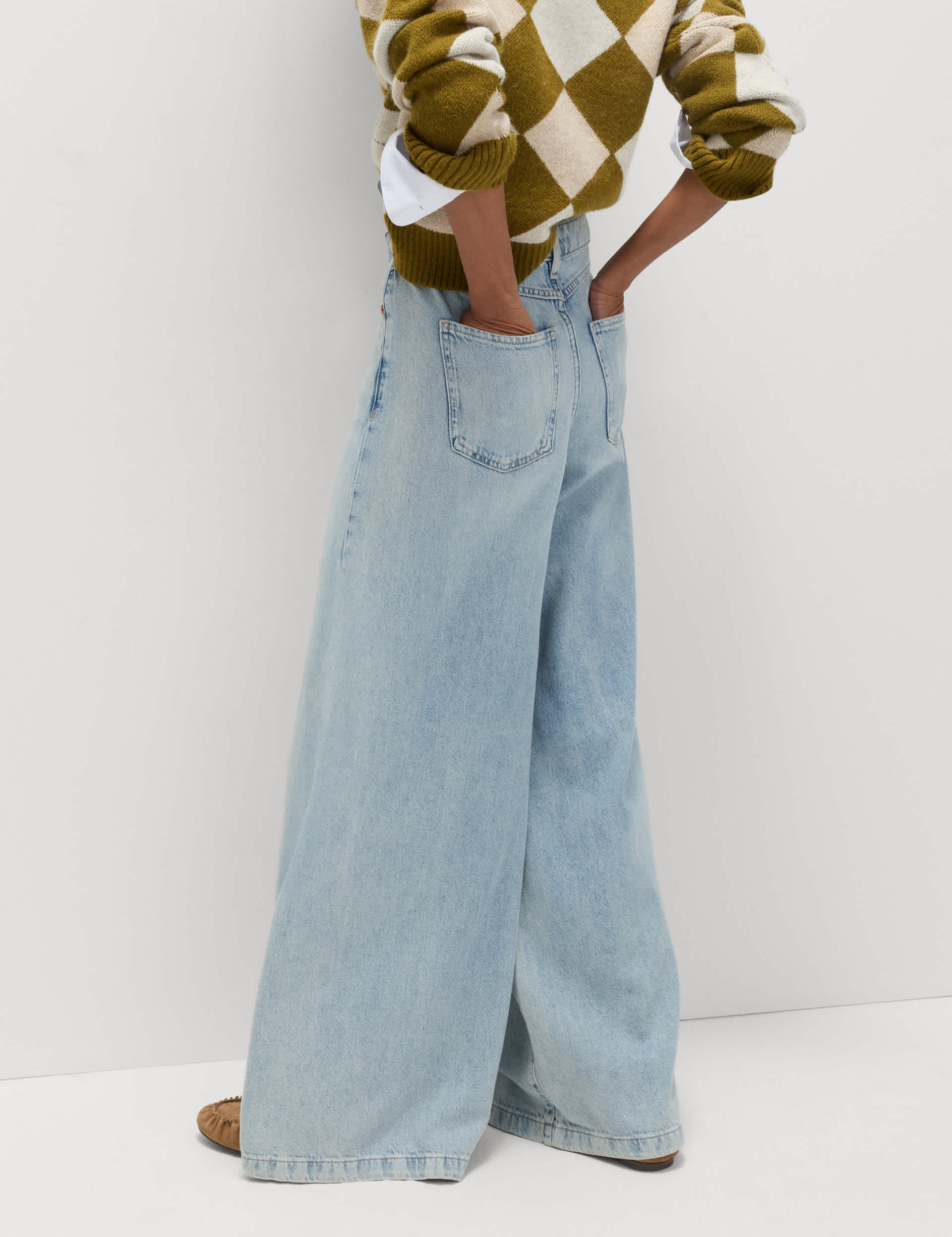 Lyocell&amp;trade; Blend Wide Palazzo Leg Jeans