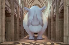 30-Foot Rhino Towers Inside Medieval Magdeburg Museum