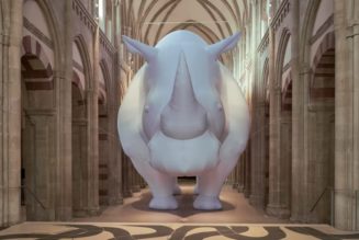 30-Foot Rhino Towers Inside Medieval Magdeburg Museum