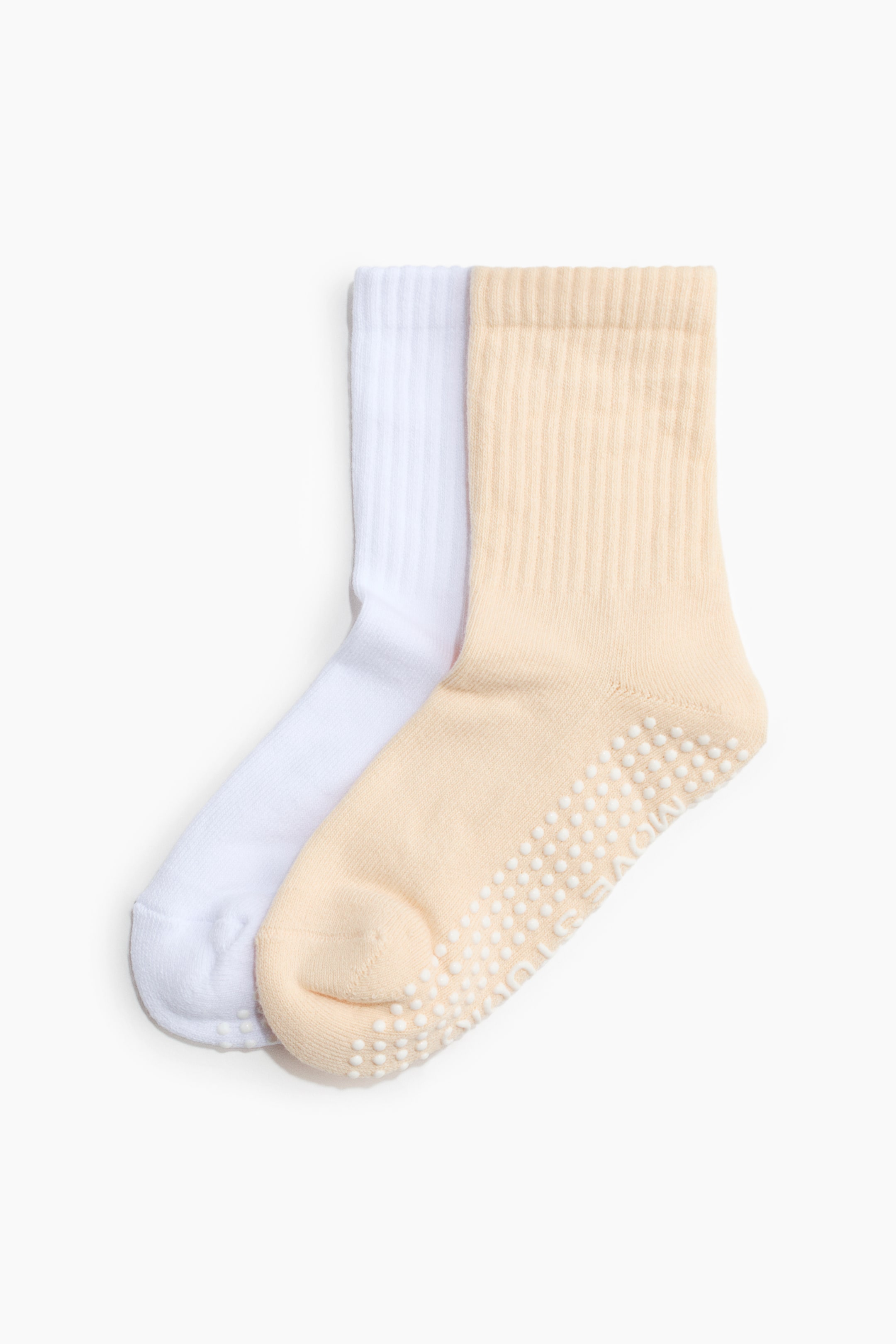 2-Pack Non-Slip Yoga Socks - Black/gray Melange