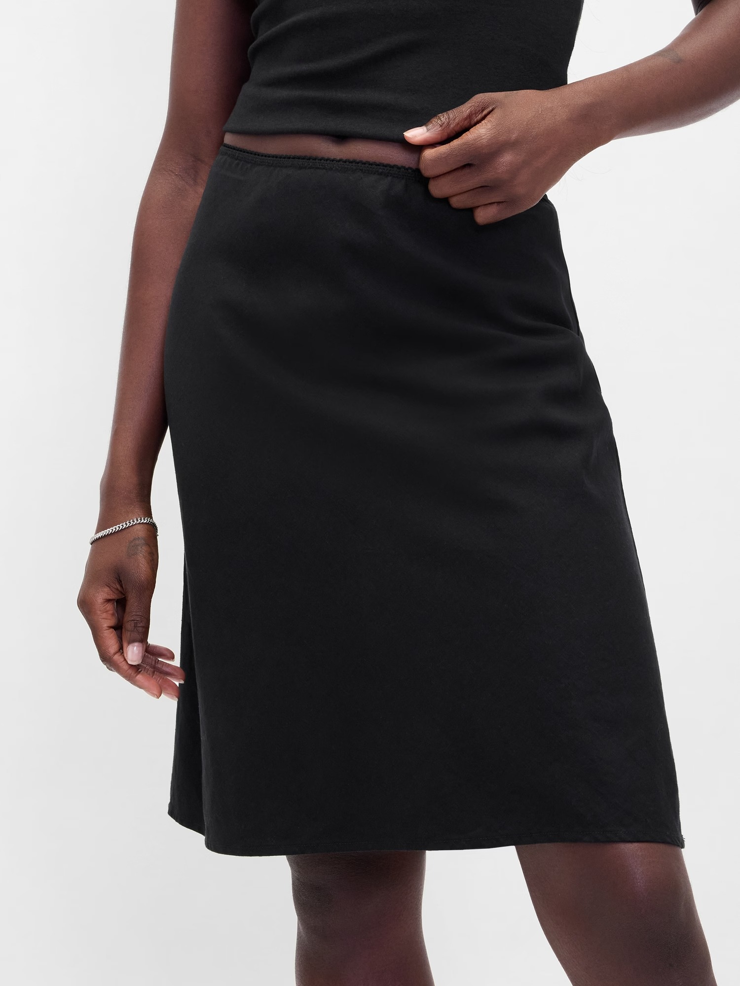 Gap, Linen-Blend Bias-Cut Skirt
