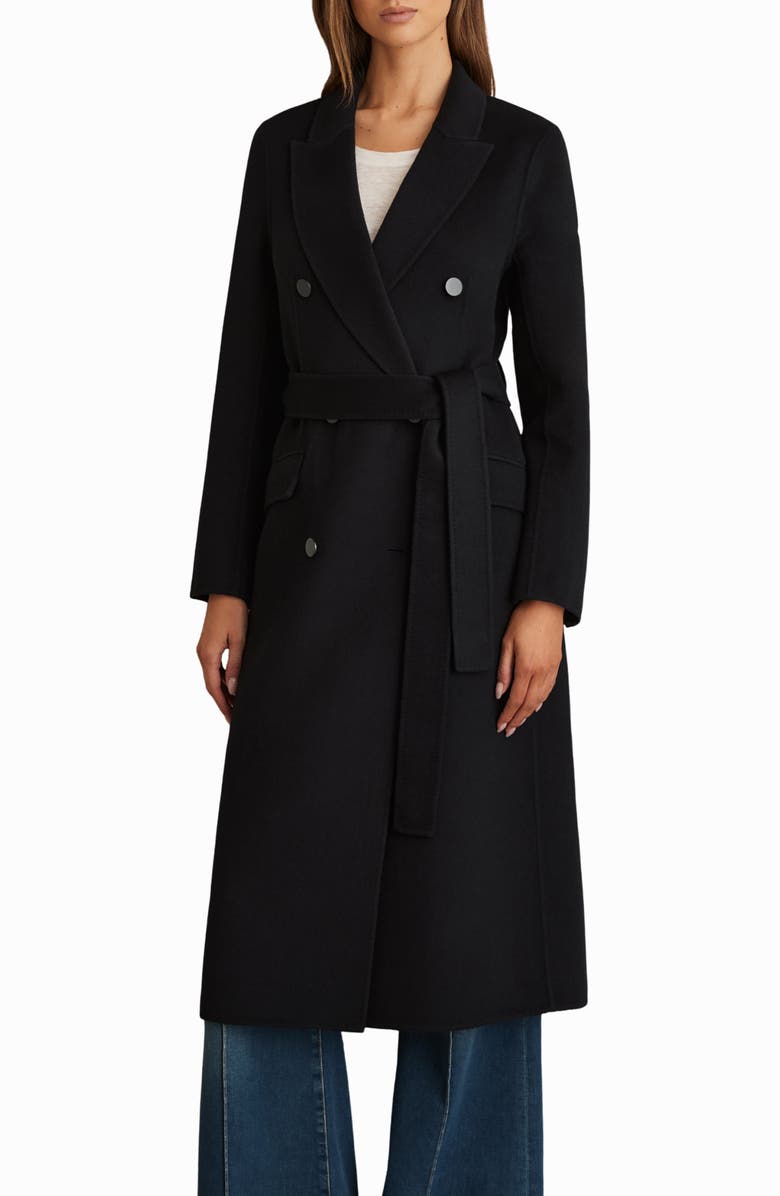 Maeve Belted Double Breasted Wool Blend Coat