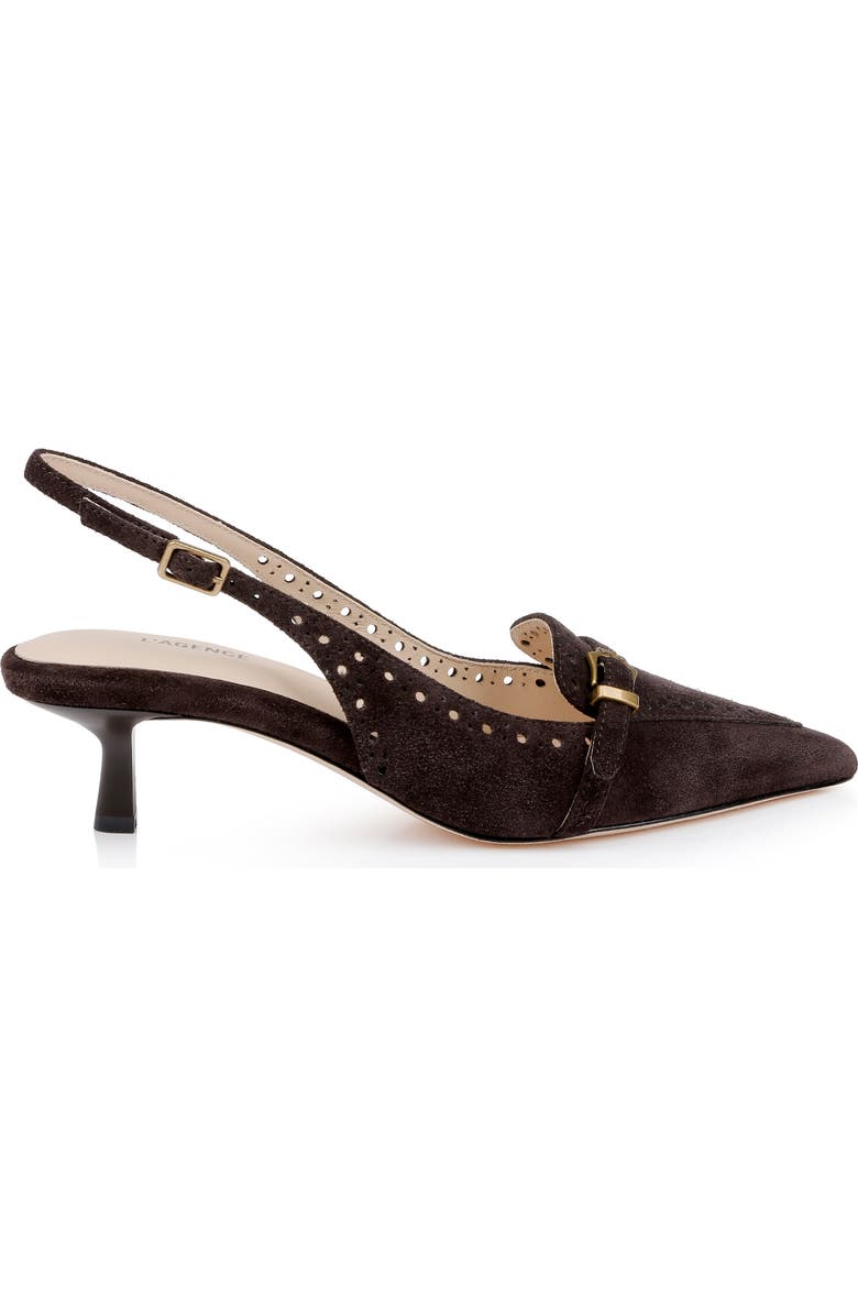 Lourdes Slingback Pointed Toe Kitten Heel Pump