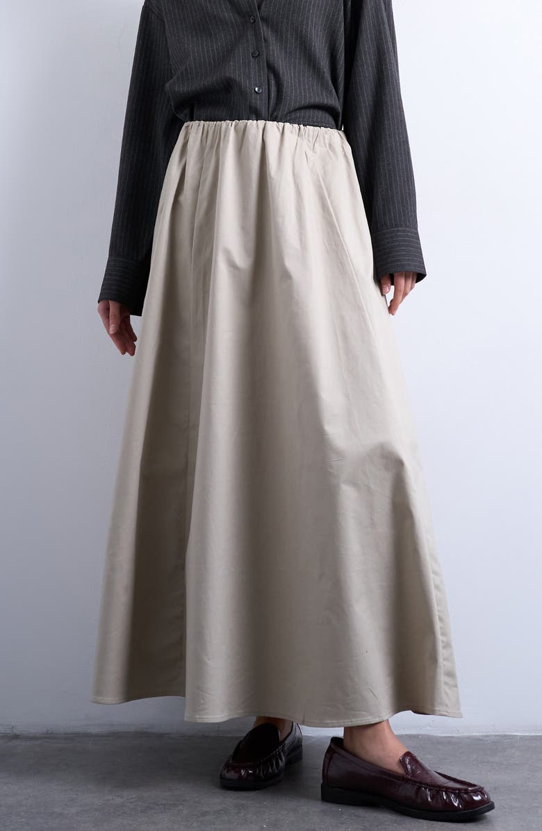 Twill Midi Circle Skirt