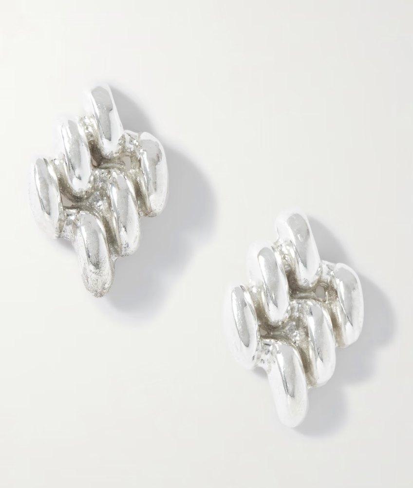 YSSO, Mini Chain Link sterling silver earrings