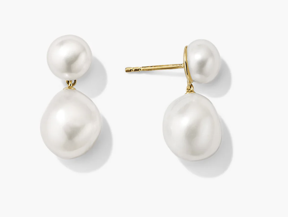 Mejuri, Bold Pearl Drop Earrings