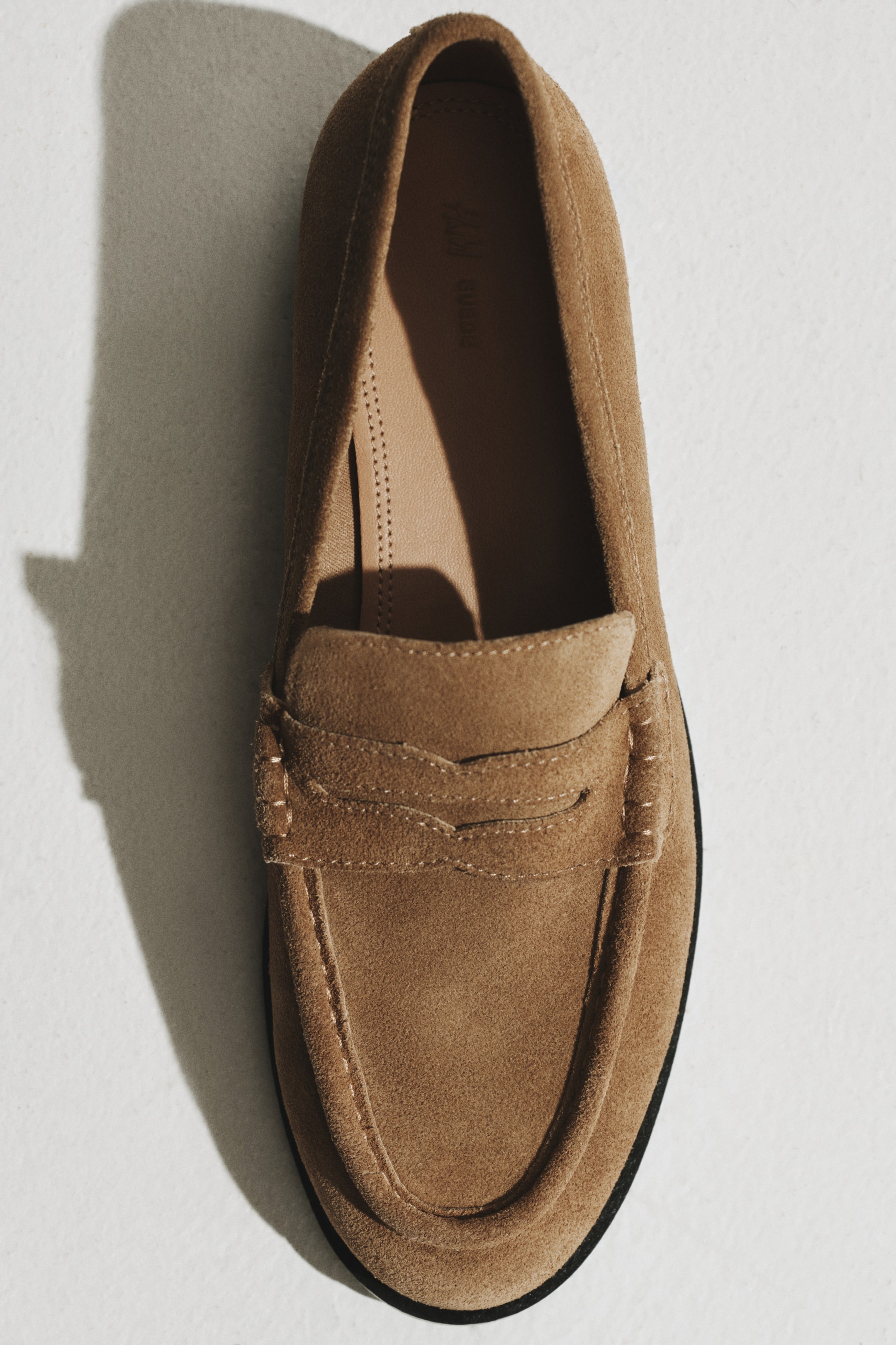 Suede Loafers - Beige