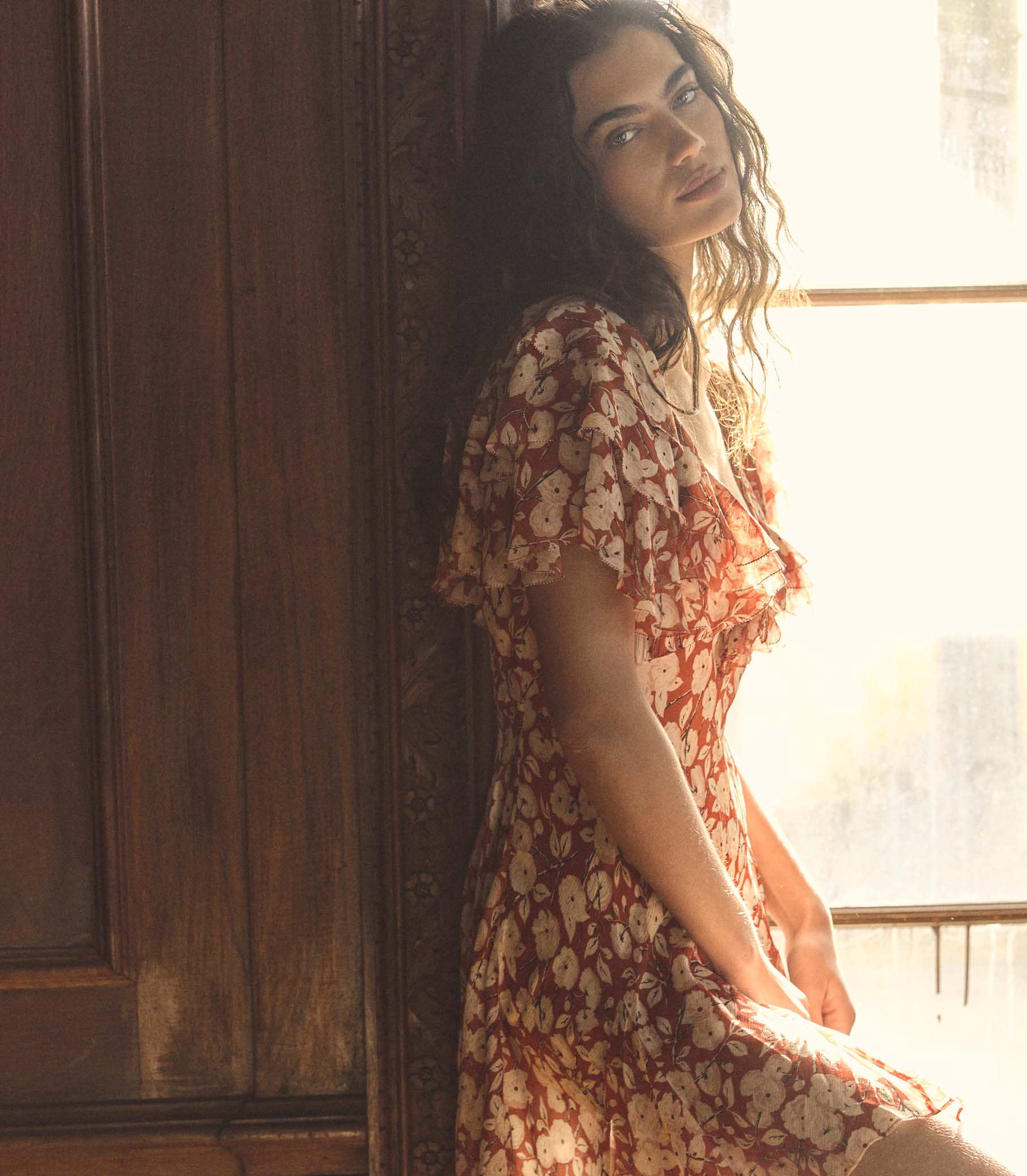 Alcida Dress -- Rouge Ambridge Rose