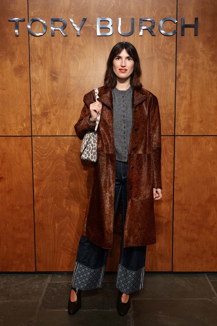 Jeanne Damas at the Tory Burch F/W 26 show.