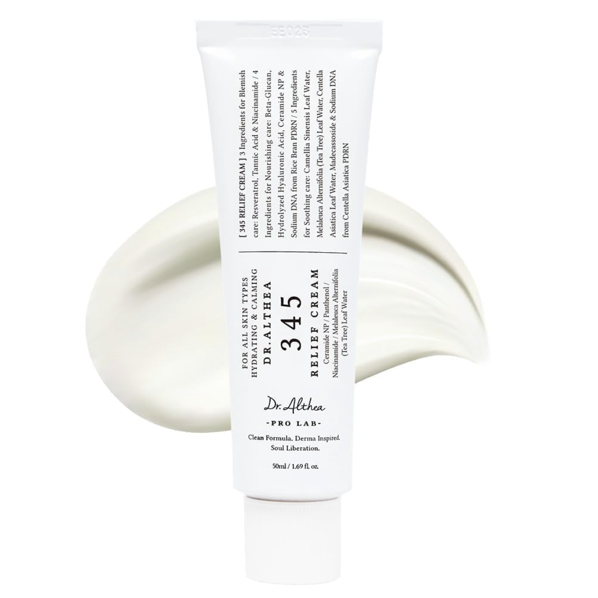 Dr.althea 345 Relief Cream | Daily Face Moisturizer for Soothing Recovery and Blemish Care With Pdrn &amp;amp; Niacinamide | Korean Vegan Skin Care for All Skin Types, 1.69 Fl Oz (ver.2 - Pack of 1)