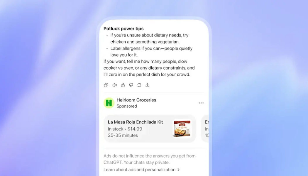 ChatGPT’s cheapest options now show you ads