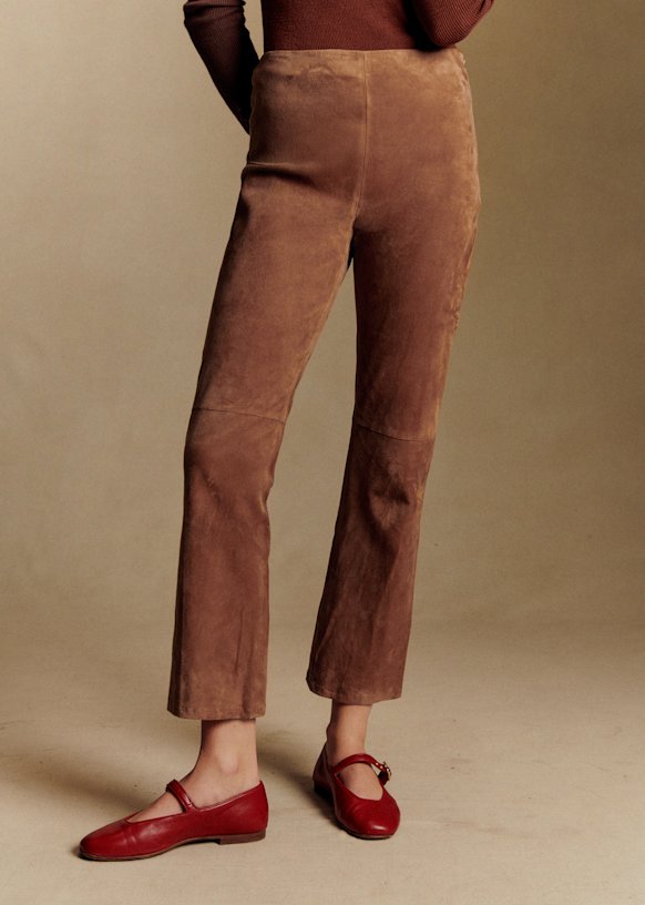 Ciara Trousers - Camel - Goat Leather - S&amp;eacute;zane