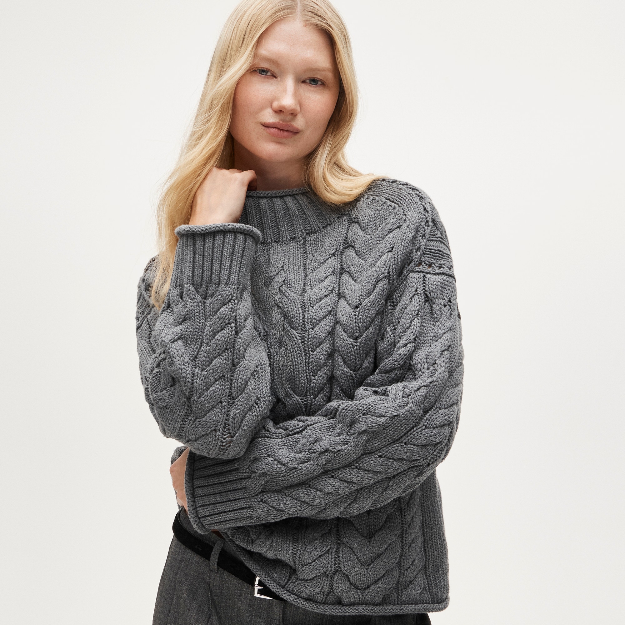 2025 Rollneck&amp;trade; Cable-Knit Sweater