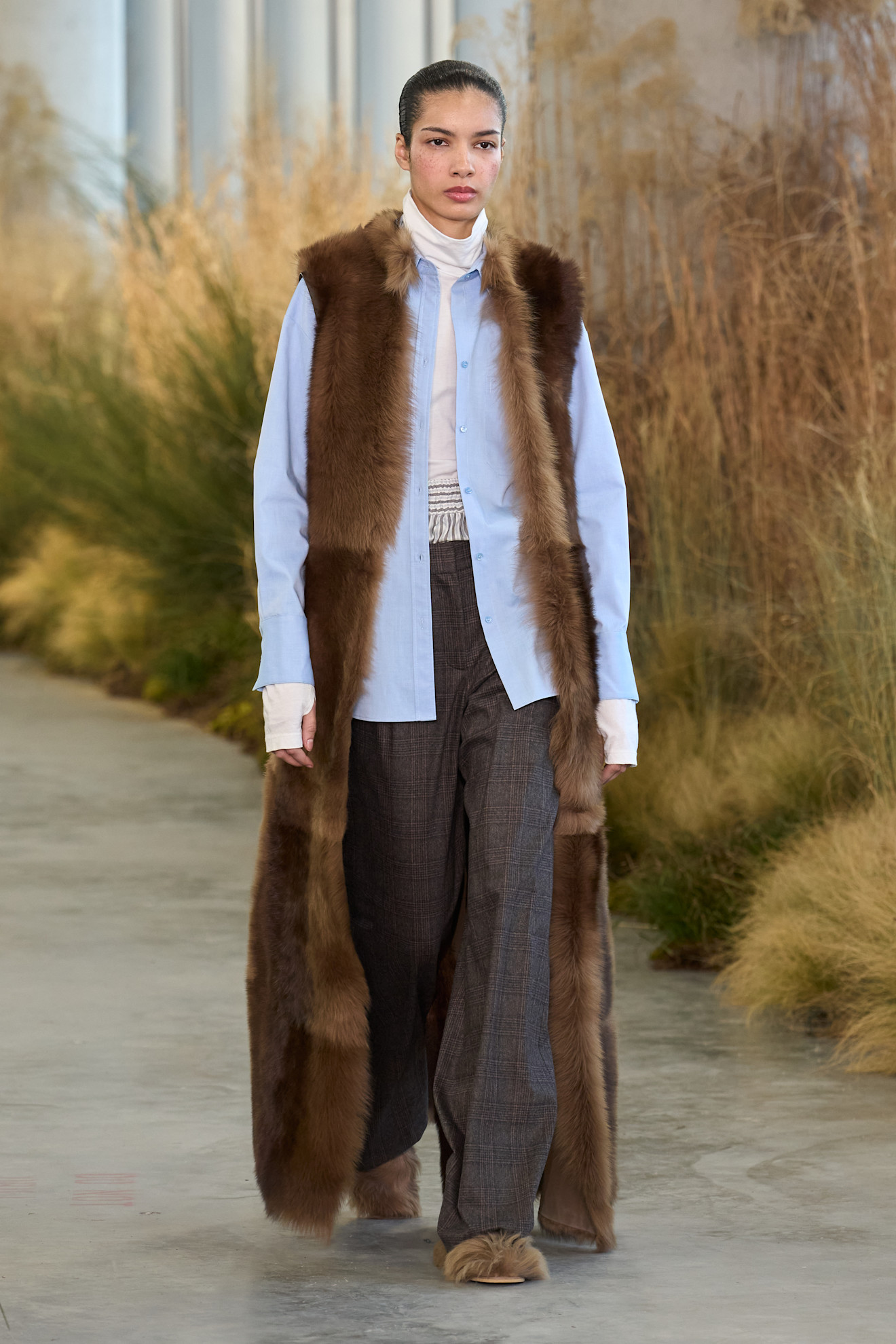 a model walks the TWP fall/winter 2026 show during NYFW