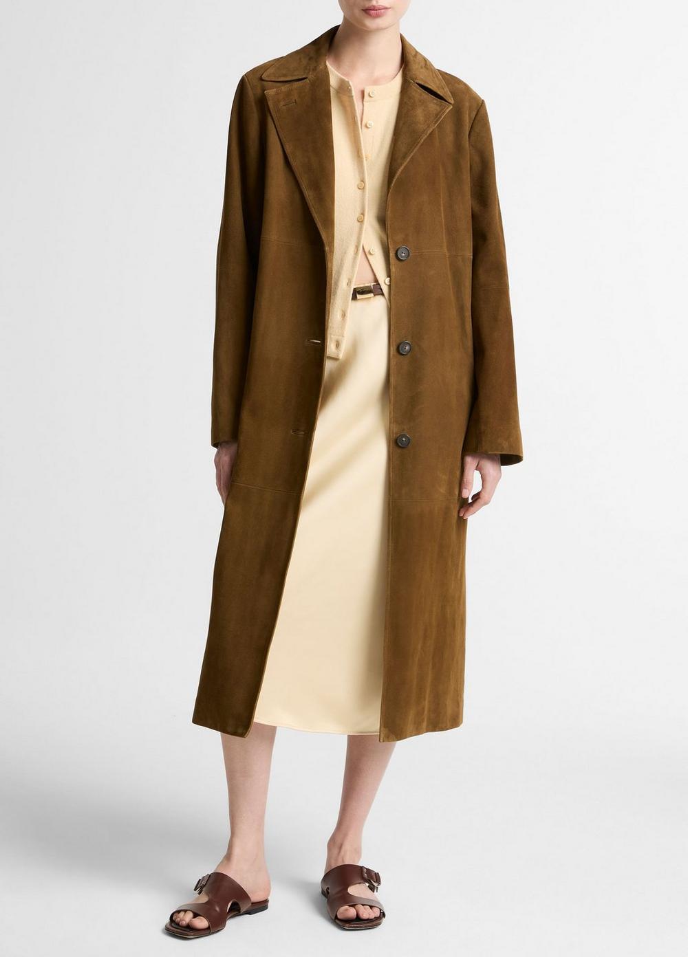 Suede Long Coat