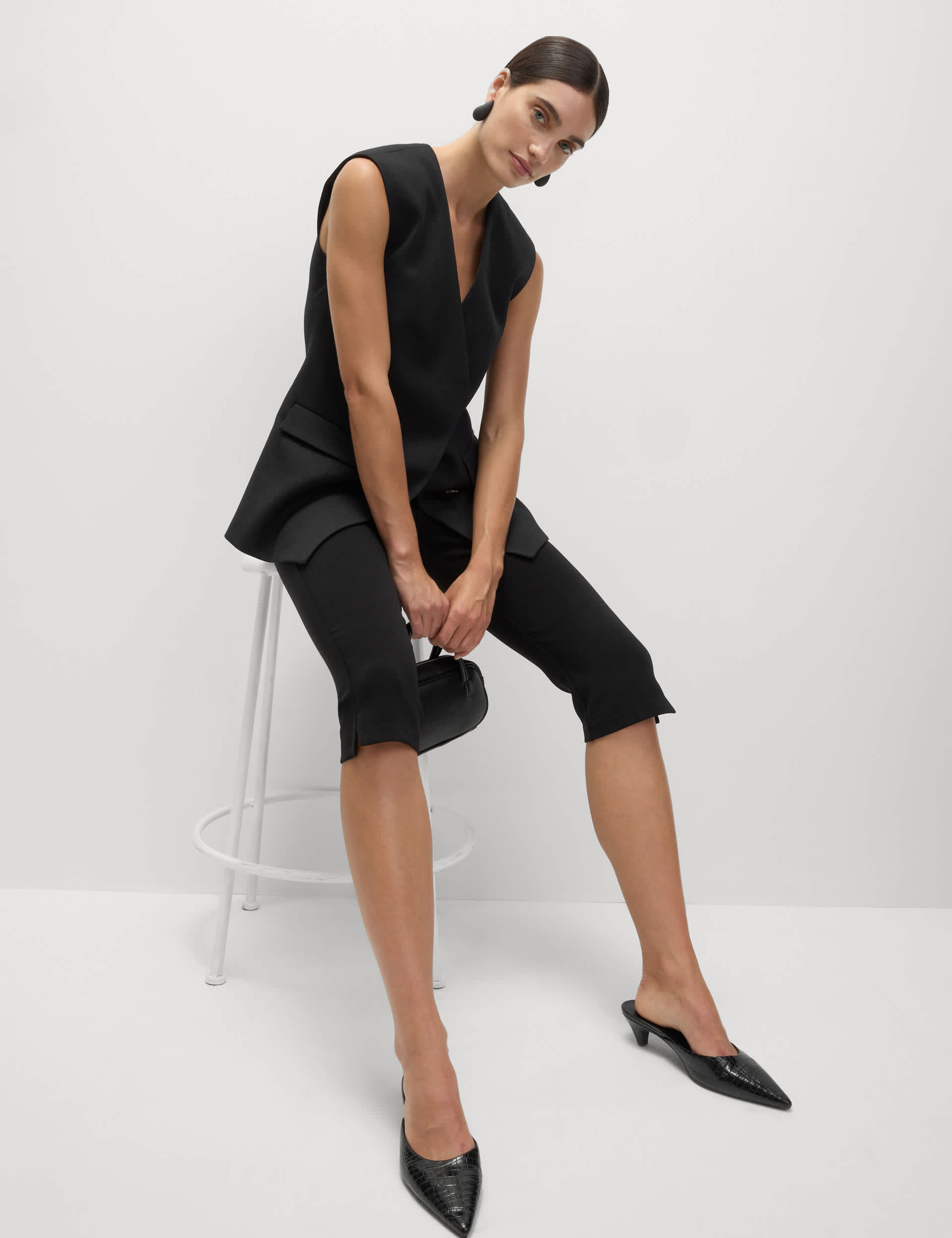 Slim Fit Cropped Trousers