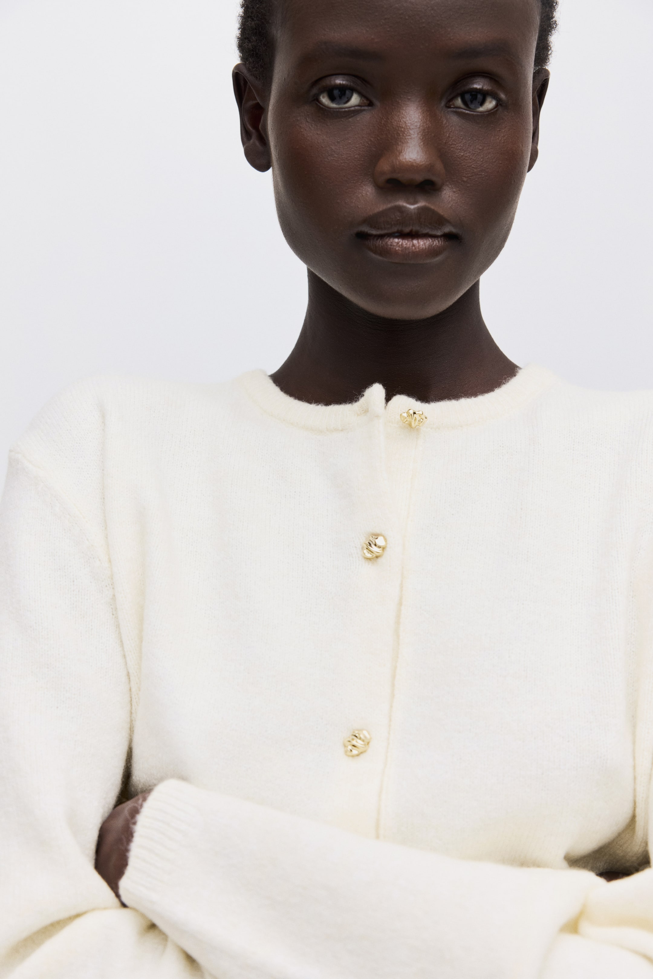 Fine-Knit Cardigan - Powder Pink