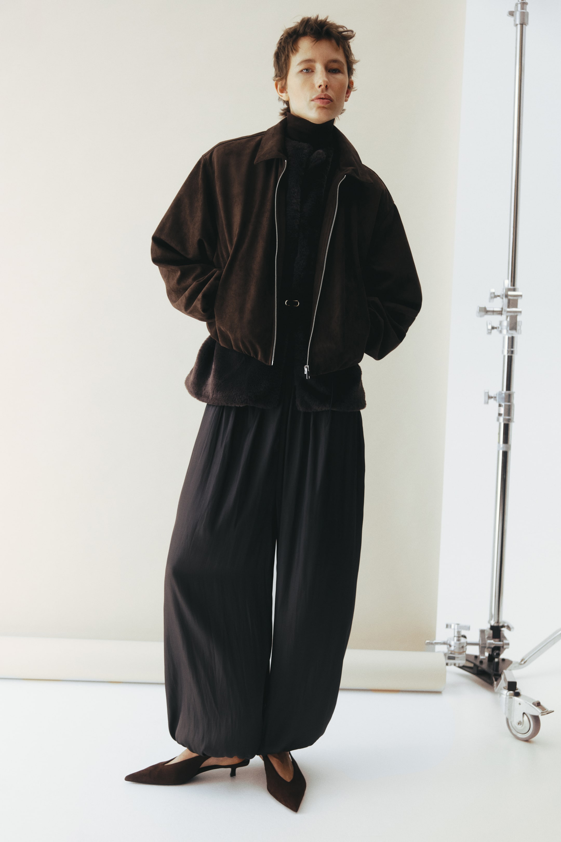 Balloon Trousers - Dark Brown