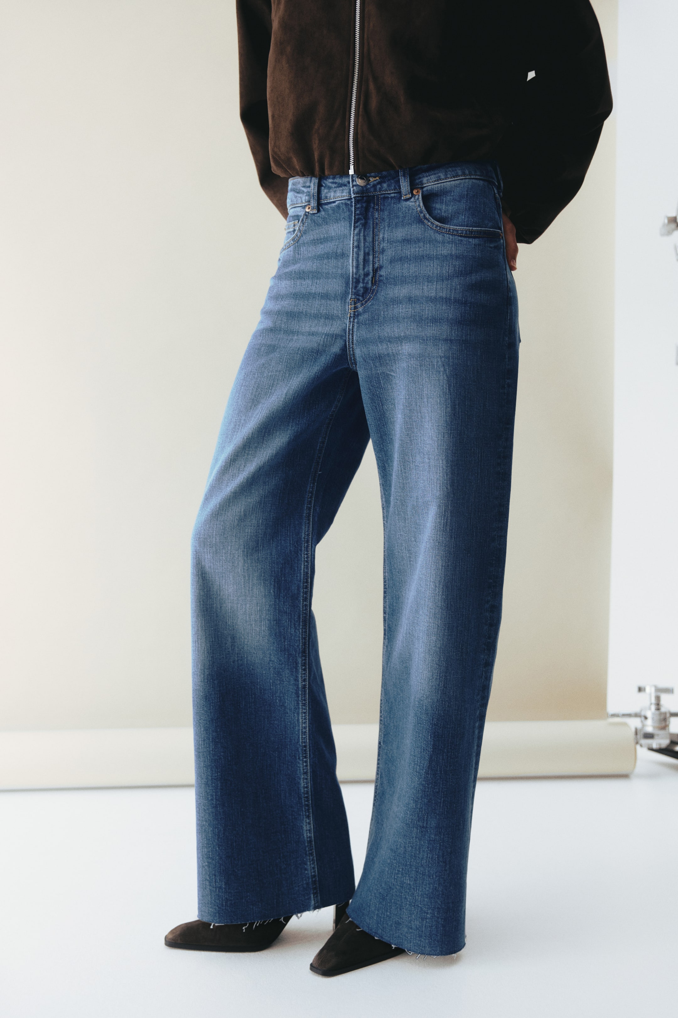 Wide High Jeans - Denim Blue