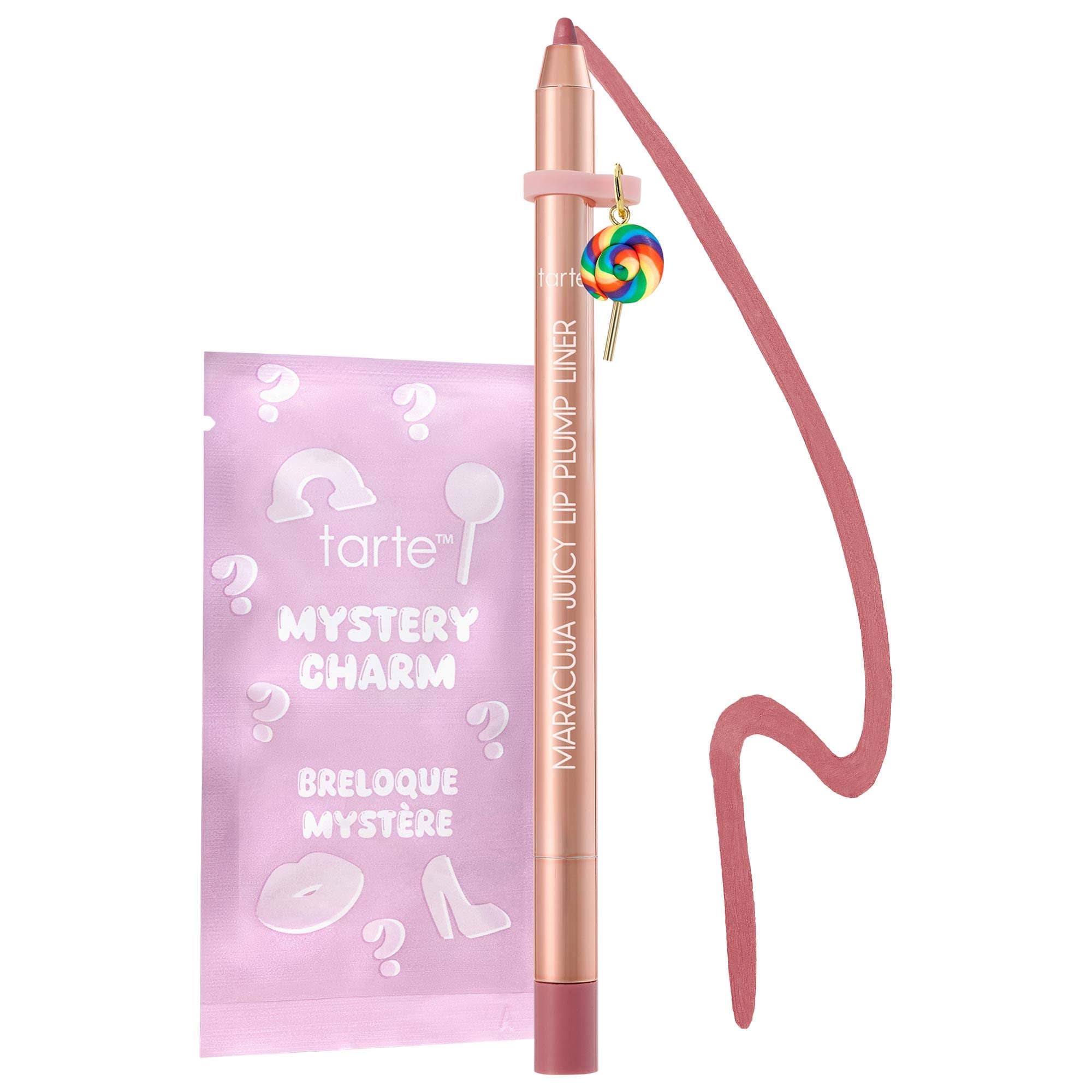 Maracuja Juicy Lip Plump Peptide Liner With Charm - Cool Mauve