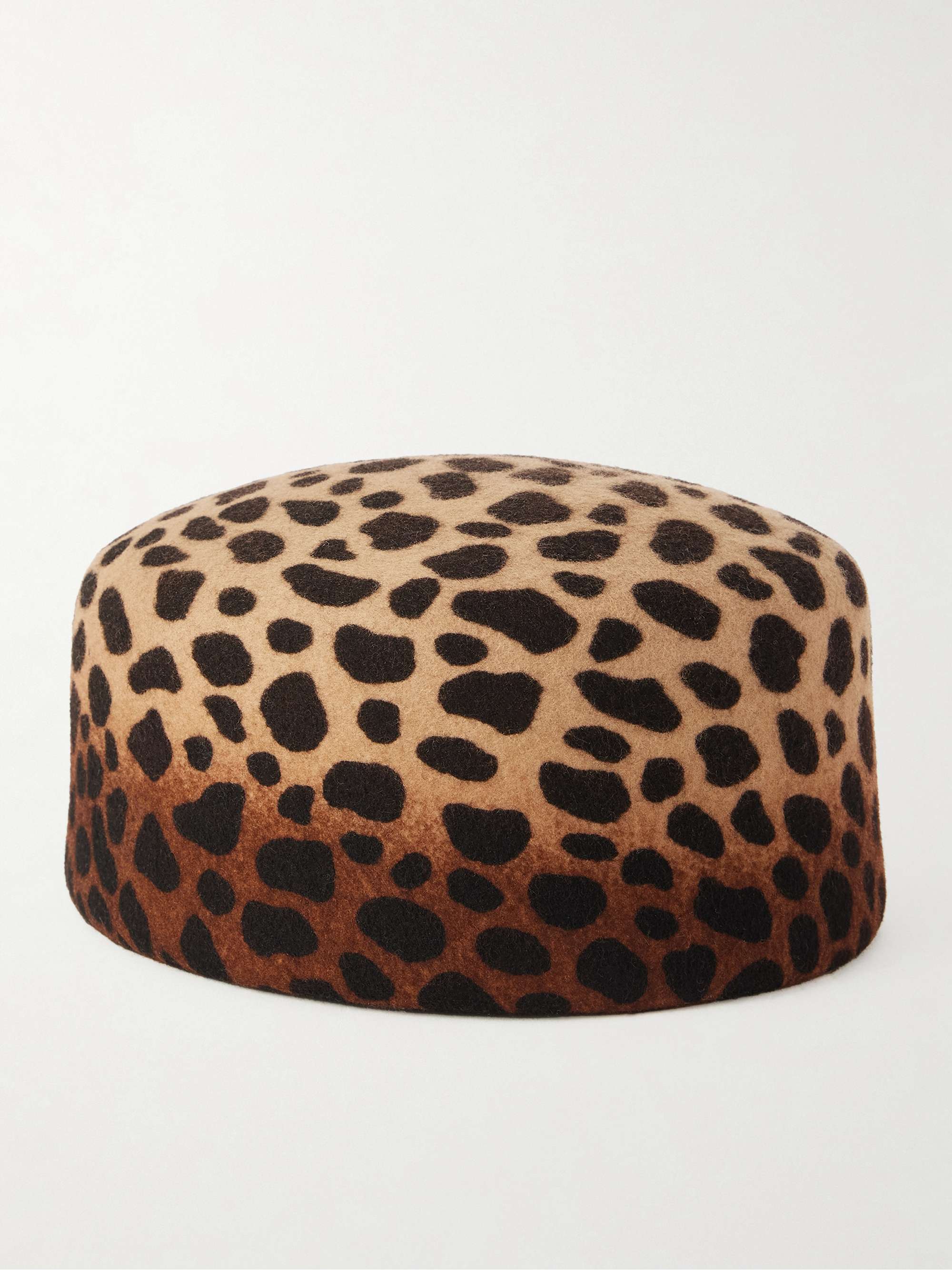 Lauren Leopard-Print Wool-Felt Pillbox Hat