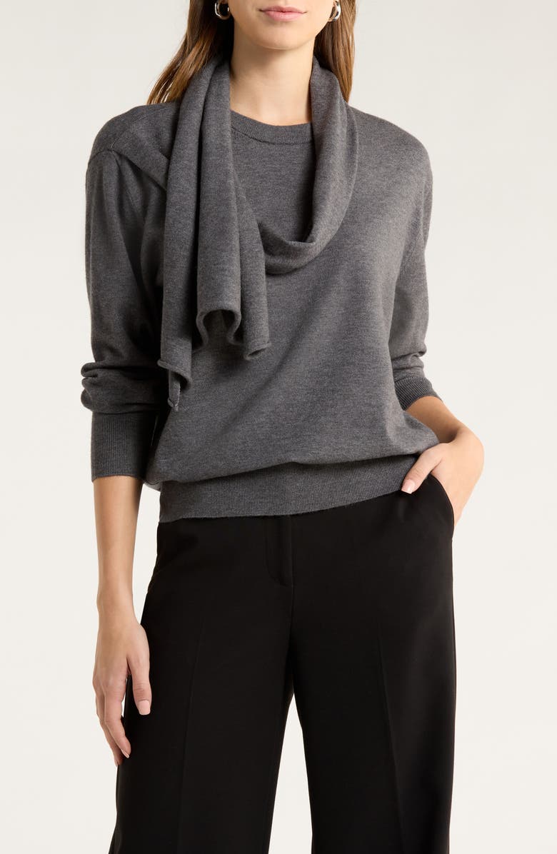 Crewneck Scarf Sweater