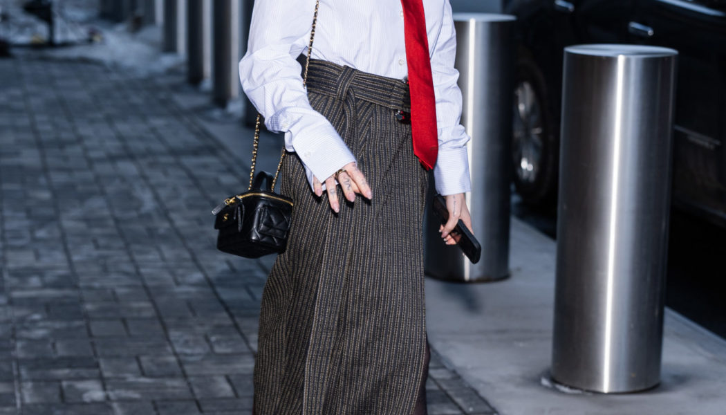 It's Happening: It Girls Are Trading Black Pants and Skirts for This Spring Alternative