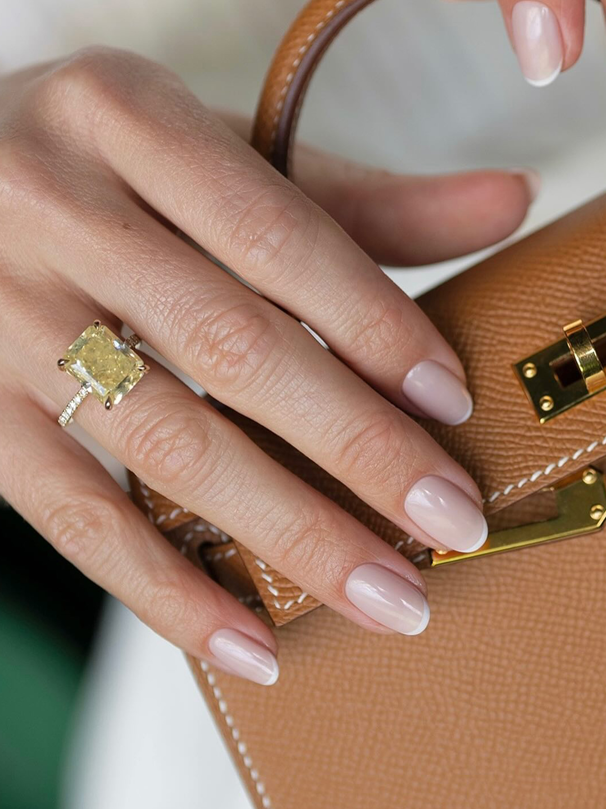 An oval french manicure by Georgia Rae