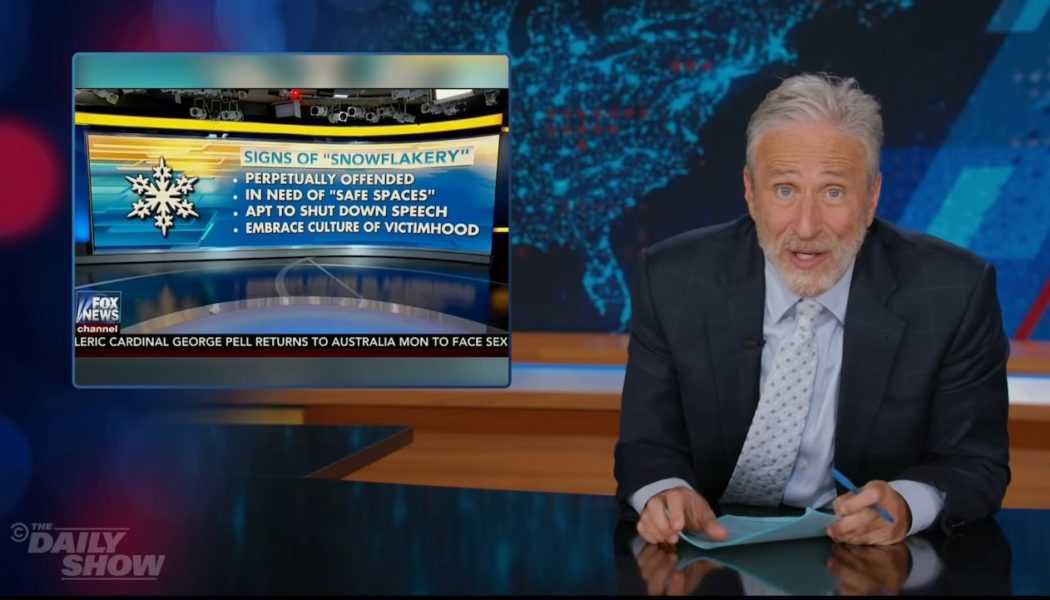 Jon Stewart Mocks MAGA's Victimhood Over Bad Bunny Halftime Performance