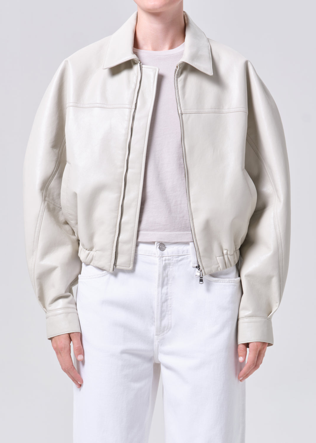 Dixon Bomber (recycled Leather) in Buff - Xs / Buff