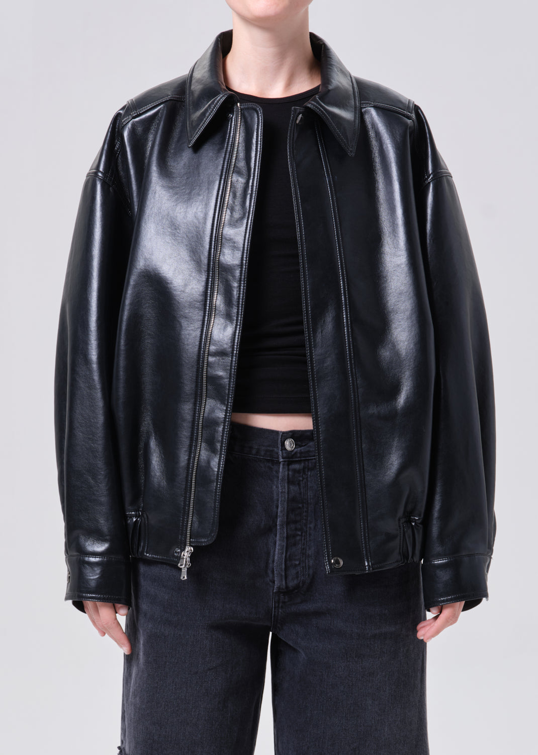 Aston Bomber (recycled Leather) in Detox - Xs / Detox