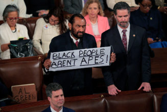 Rep. Al Green Held Up Black People Aren't Apes Sign, Ejected From SOTU