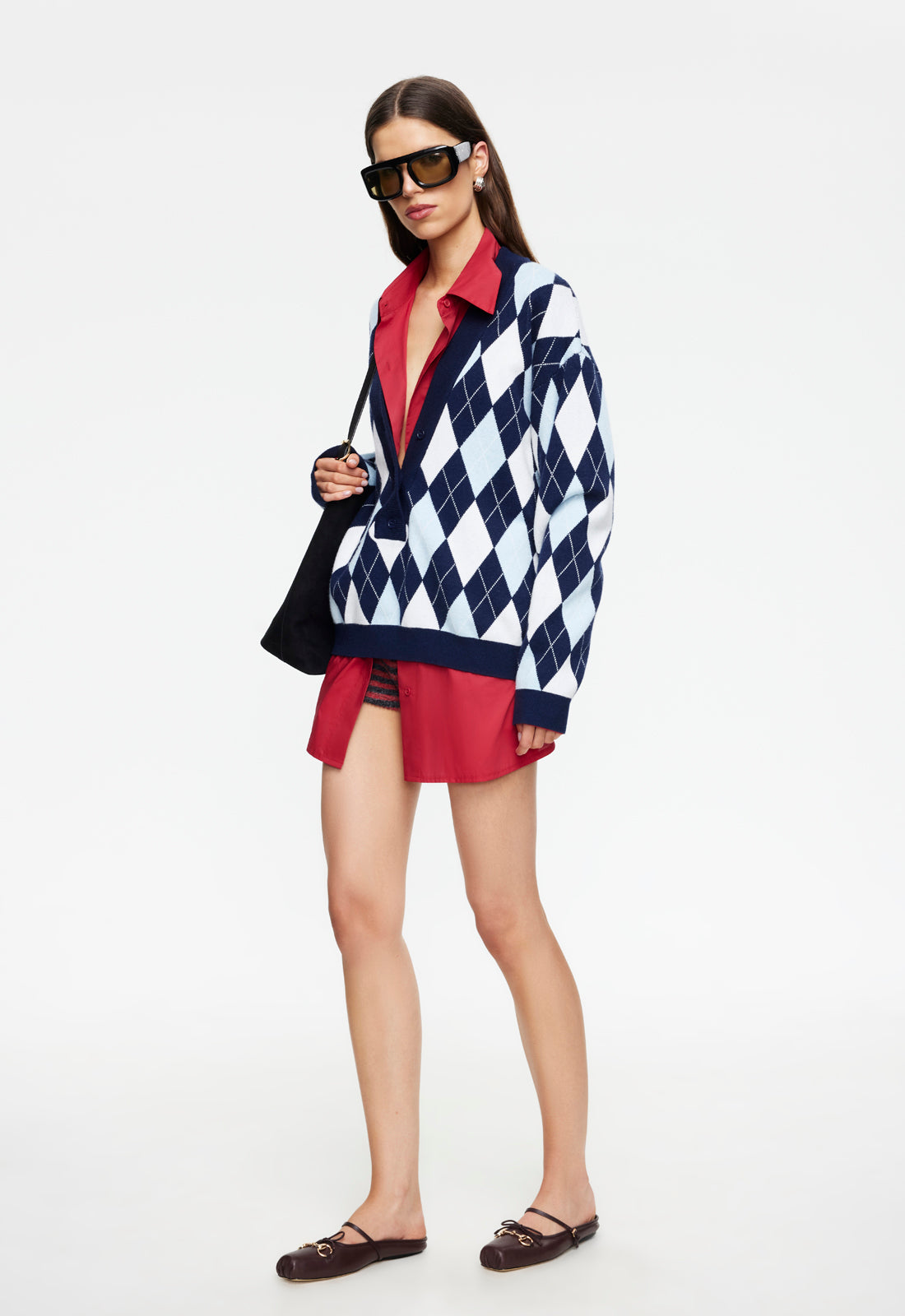 Prado Knit - Blue Argyle - Xxs / Blue Argyle