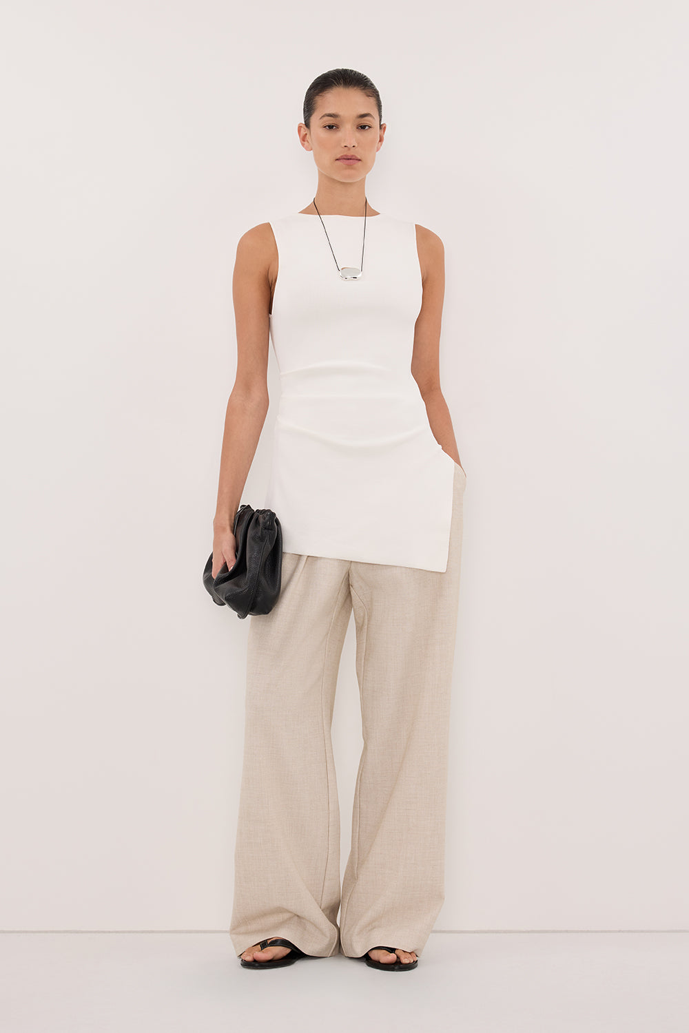 Cleo White Sleeveless Longline Knit Top&amp;nbsp; - Xs / White